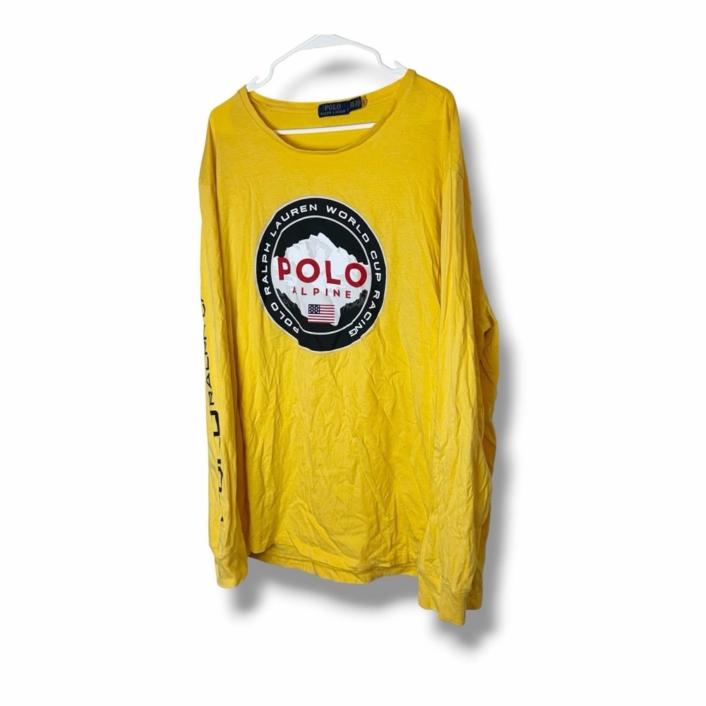 Polo Ralph Lauren Mens Alpine Racing Long Sleeve Tee Shirt Size XXL